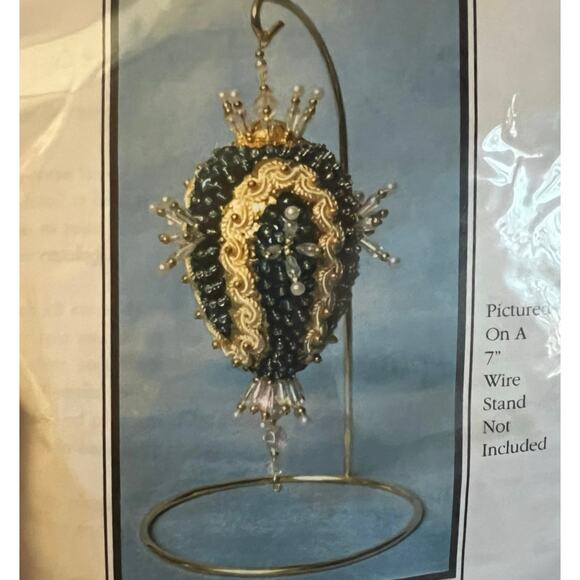 Pinfair UK Royal Splendour Kingfisher Easter Egg Sequin Bead Ornament Kit PA140K - Picture 2 of 6